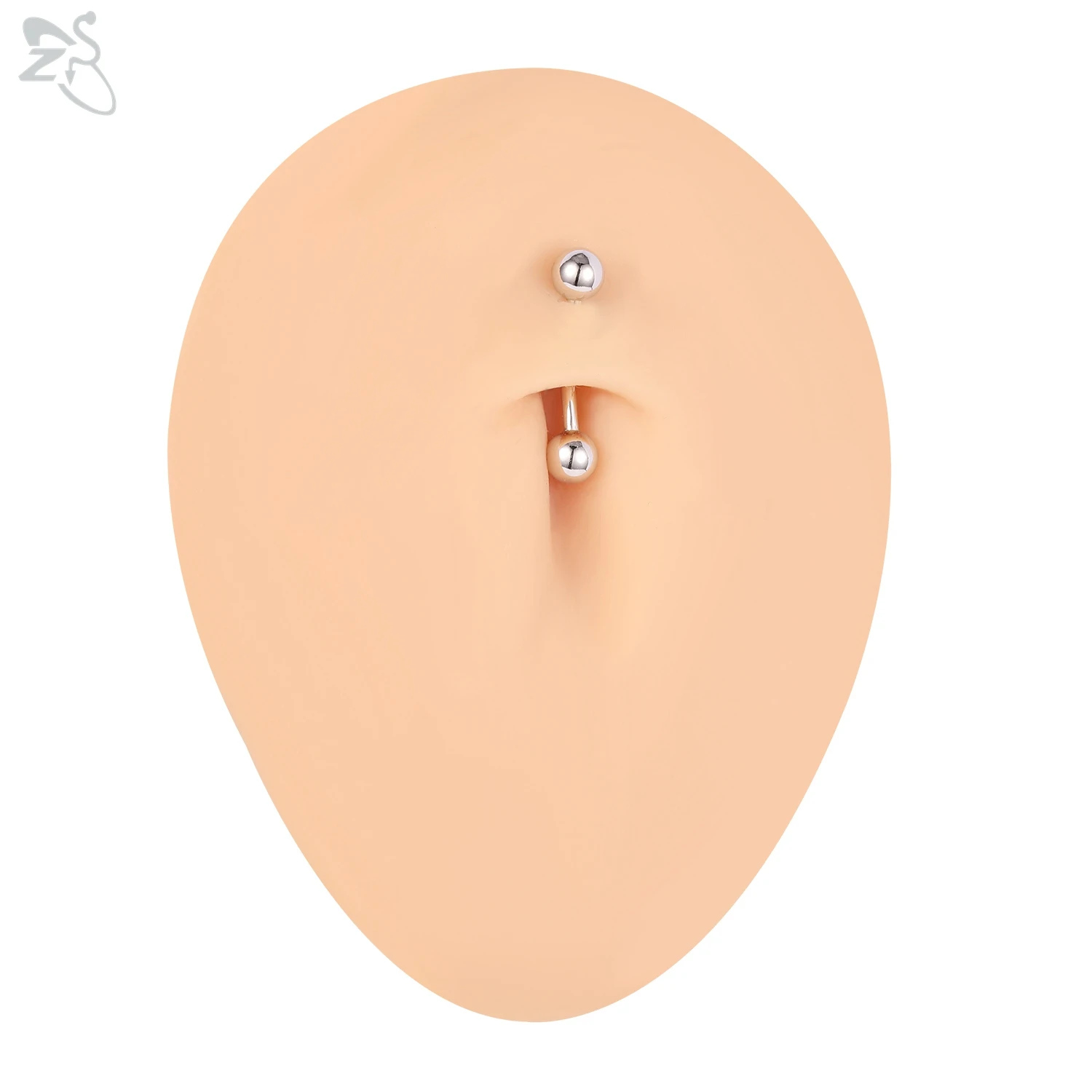 AOEDEJ 1 Piece 14G/16G 925 Sterling Silver Belly Button Ring Double Headed Ball Navel Rings Simple Navel Piercing Jewelry Gifts