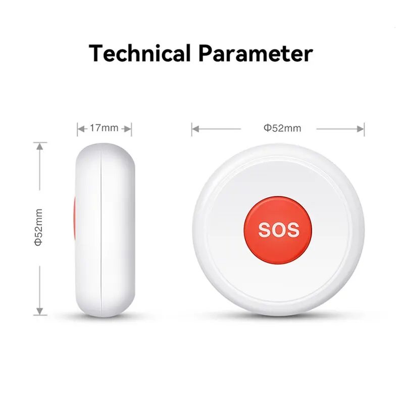 Tuya ZigBee SOS Emergency Butto Elderly Children Alarm Emergency Help Switch Home Security Protection Smart Life App Control