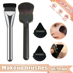 Ultra Thin Foundation Brush and Thin Face Contour Brush Flat Contour Brush Blending Soft Portable Foundation Cream Makeup Brushe