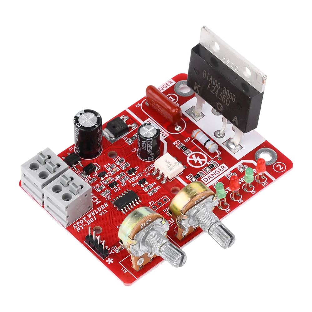 NY-D01 100A Spot Welder Control Module 110V/220V Transformer Digital Spot Welding Machine Time And Current Controller Board
