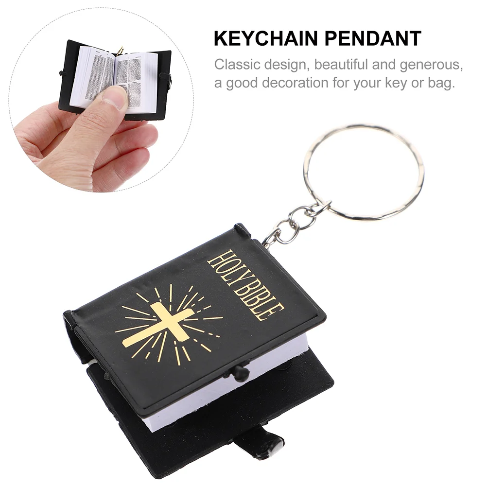 12 Book Keychain Bible Keychain Miniature Bible Key Ring Handbag Pendant Religious Gifts for Baptism Church Communion Church