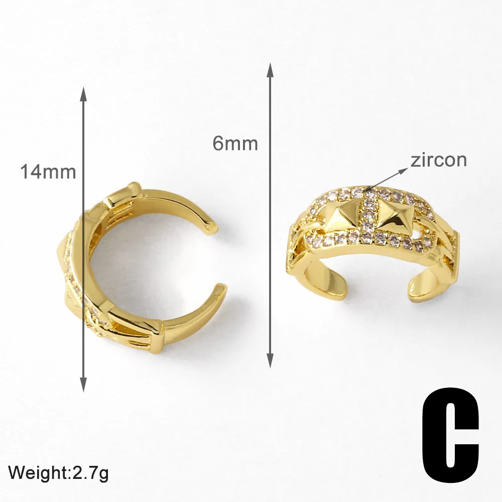 FLOLA Clear Crystal Heart Earrings for Women Gold Plated Crossover Ear Clips Small Jewelry Gifts ersa253