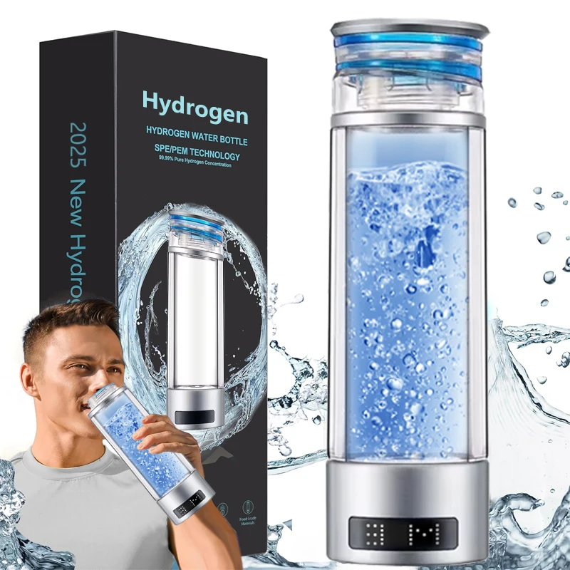

Hydrogen Alkaline Drink Bottle Portable Hydrogen Water Bottle SPE PEM Hydrogen Ionized 350ml Hydrogen-Rich Water Cup for Health