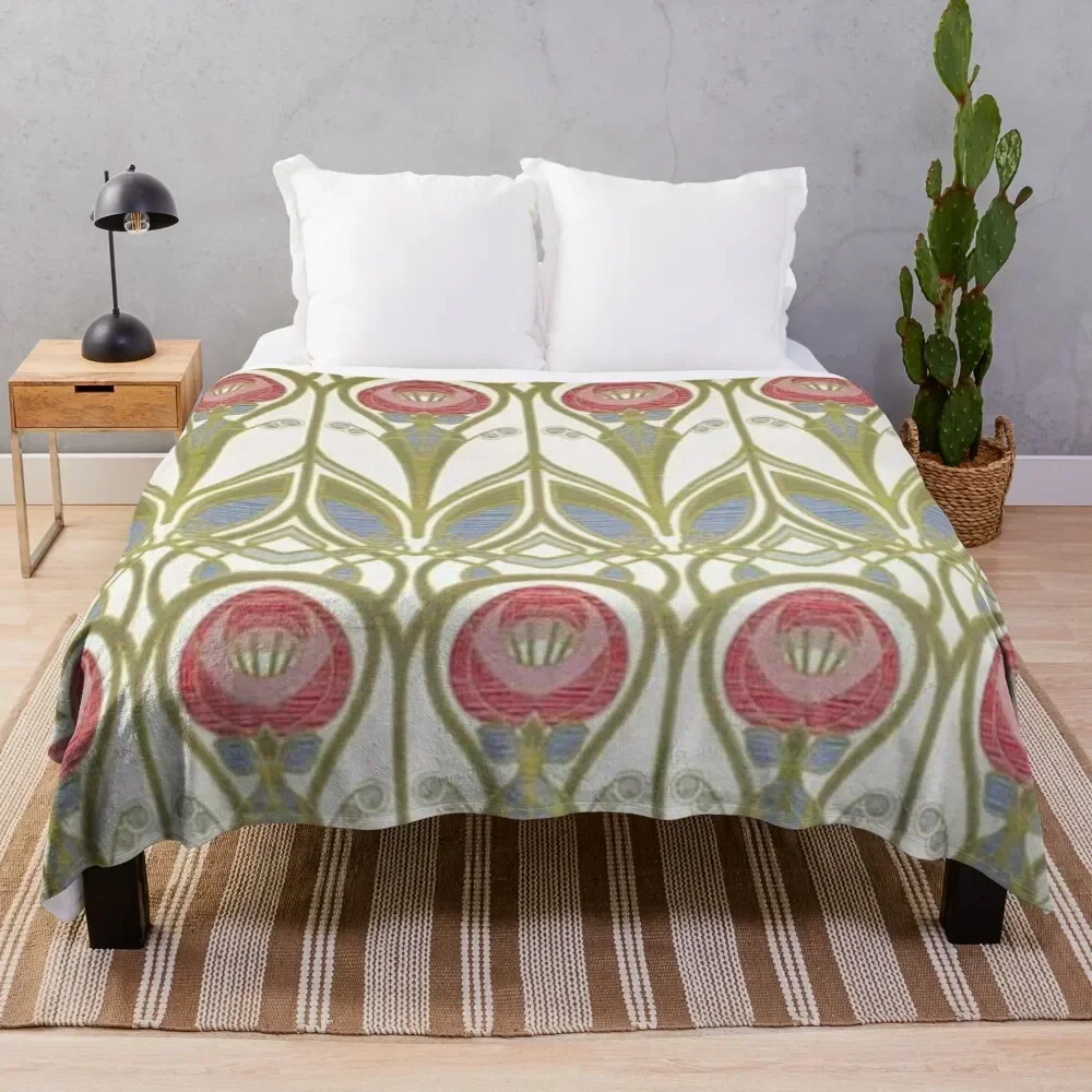 

Charles Rennie Mackintosh flowers design Throw Blanket Blankets Sofas Of Decoration bed plaid Nap Retros Blankets