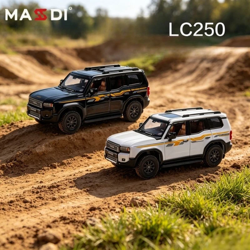 Official Licensed 1/64 Toyota Prado LC250 High Trim Alloy Car Model Off-road Vehicle Sliding Display Ornament Miniature Voiture