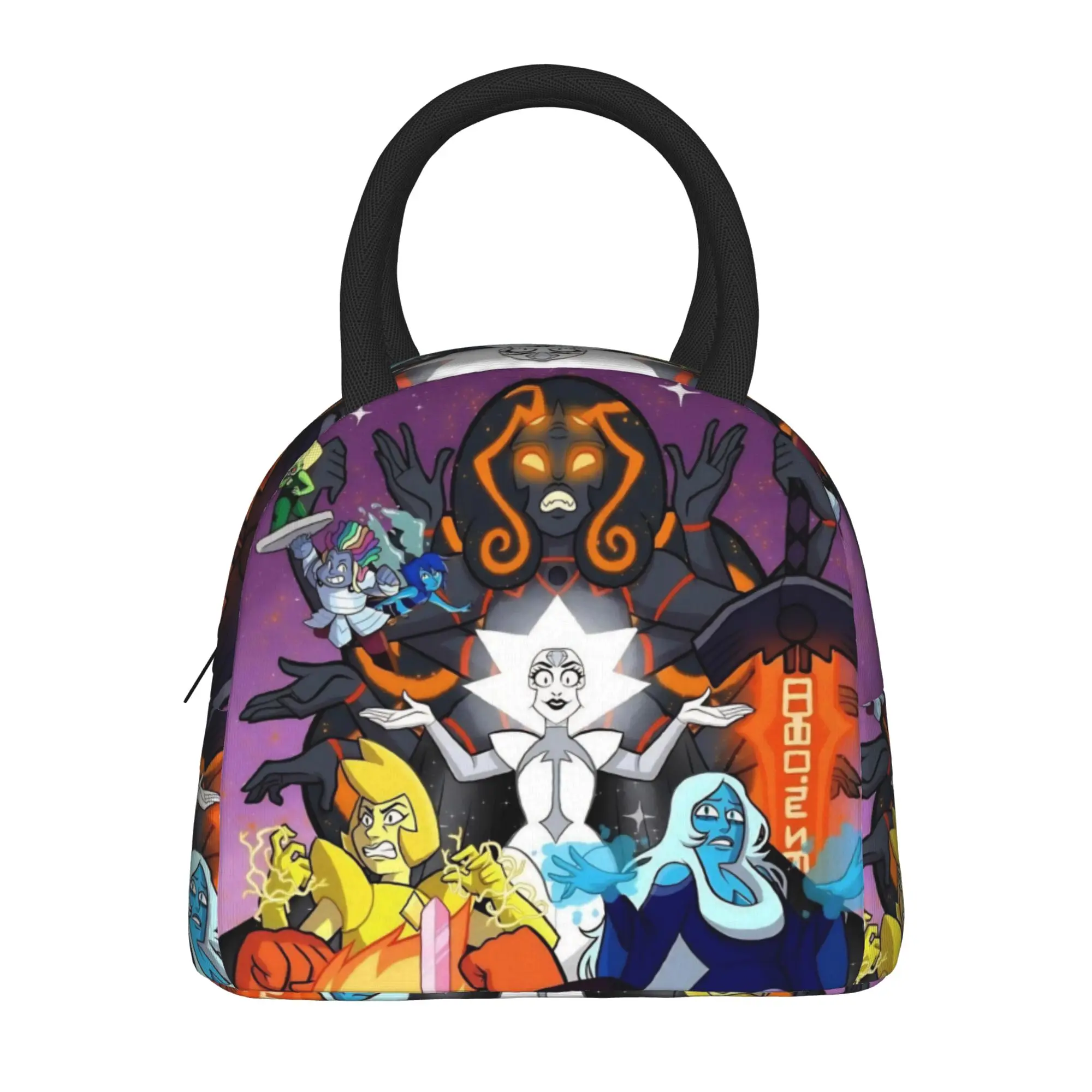 Crystal Gems Steven Universe Lunch Bag Retro Lunch Box Travel Thermal Tote Handbags For Child Waterproof Print Cooler Bag
