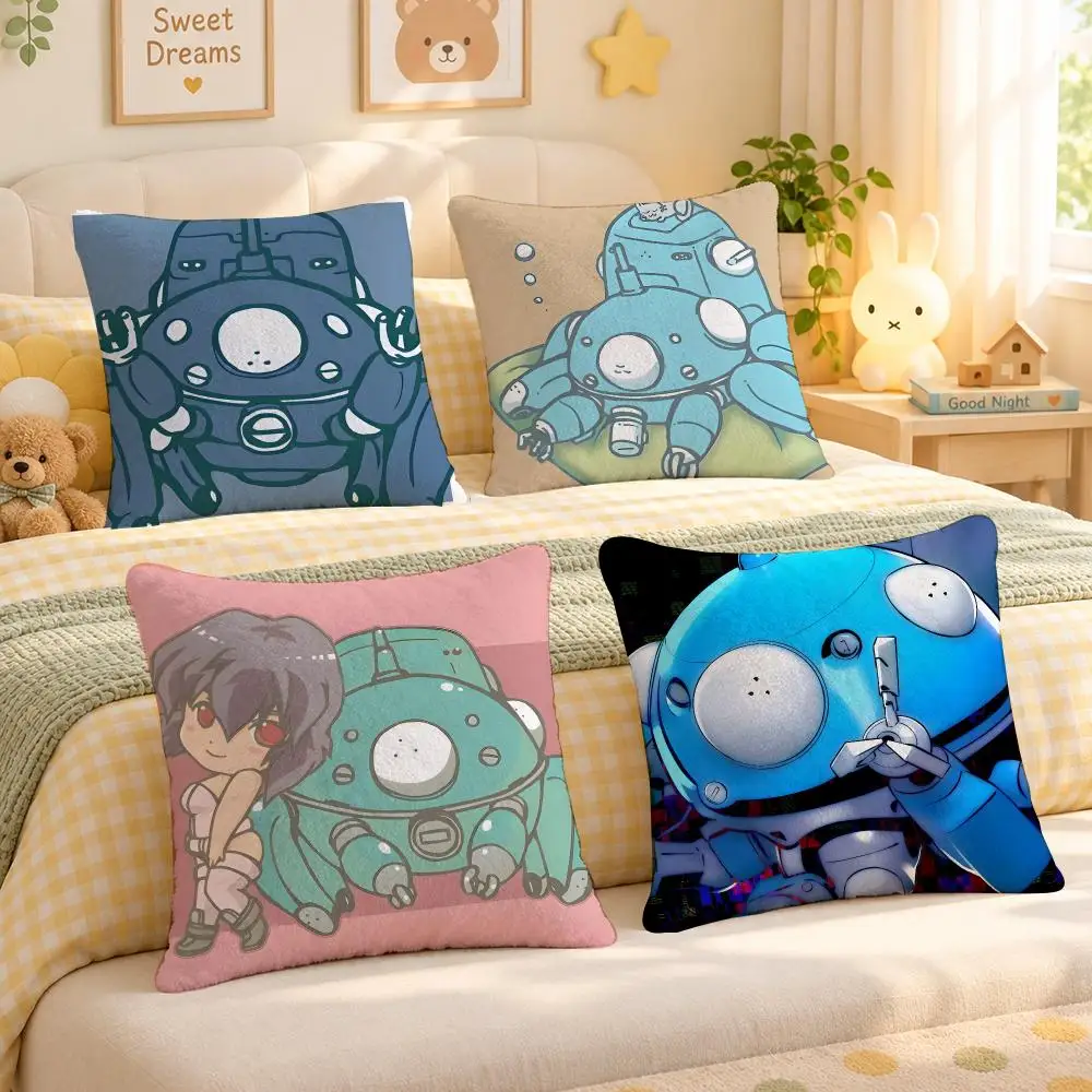 Anime Ghost In Shell Cyberpunk Cushion Cover Personalized Soft Plush Pillow Living Room Home Sofa Bedroom Office Car Cushion