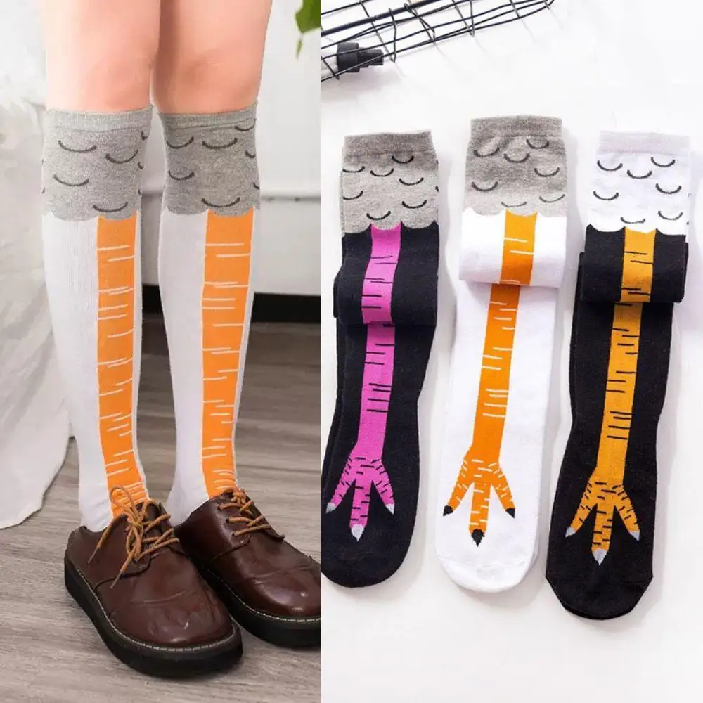 Kaus Kaki Kaki Ayam Cetak 3D Lucu Kreatif 2025 Kaus Kaki Tinggi Paha Fleksibilitas Tinggi Cosplay Kartun Kaus Kaki Cakar Ayam Lucu Baru