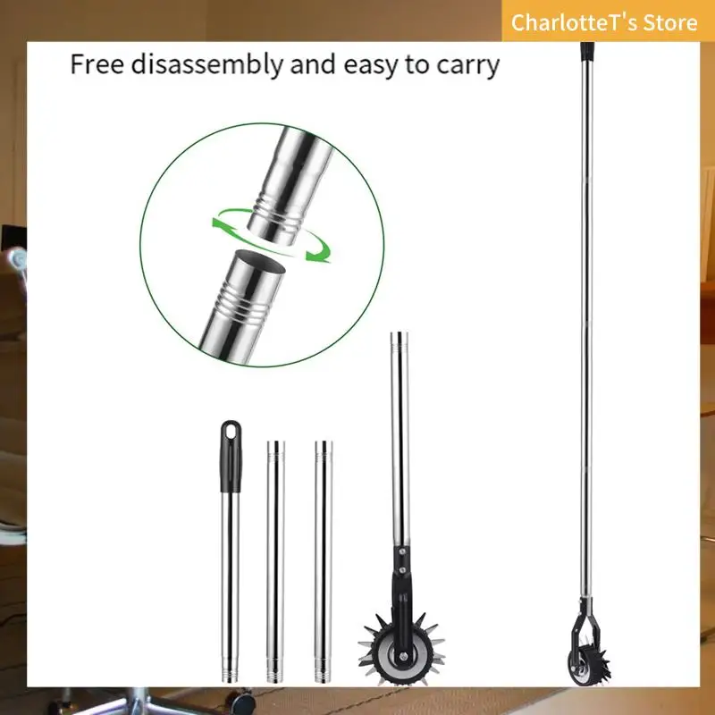 

Edger Lawn Tool, Hand Manual Lawn Edger, Wheel Rotary Trimmer Grass Edger Shear For Garden Sidewalk-ABLI