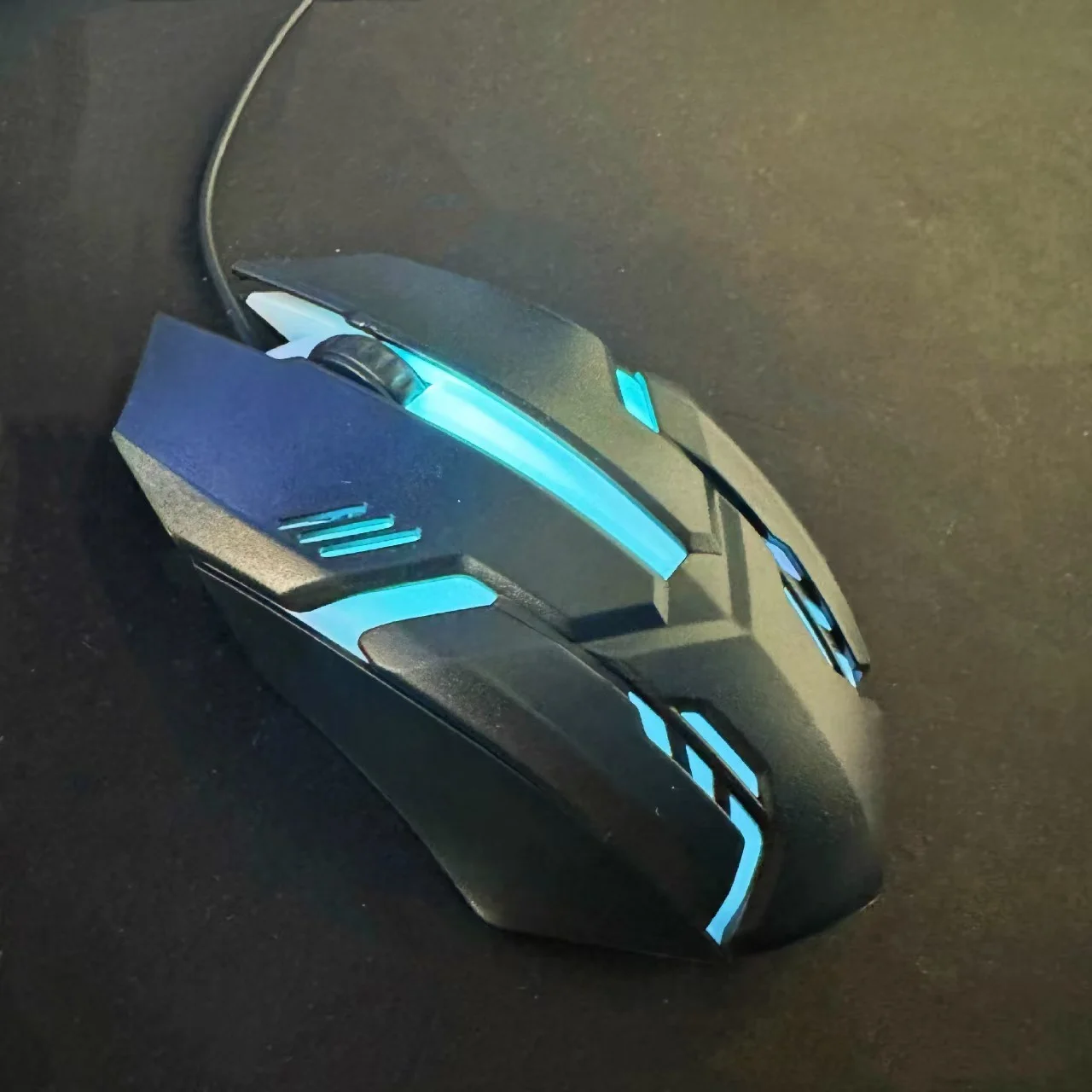 Colorful LED Backlit Wired Gaming Mouse USB Plug Play 1200 DPI Ergonomic Esports Computer Mice for Desktop Notebook