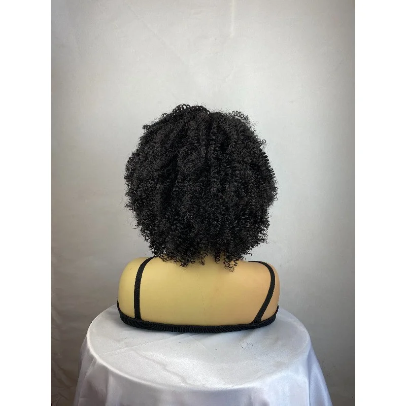 Wig Rambut Wanita Hitam Sintetis Keriting Pendek Wanita