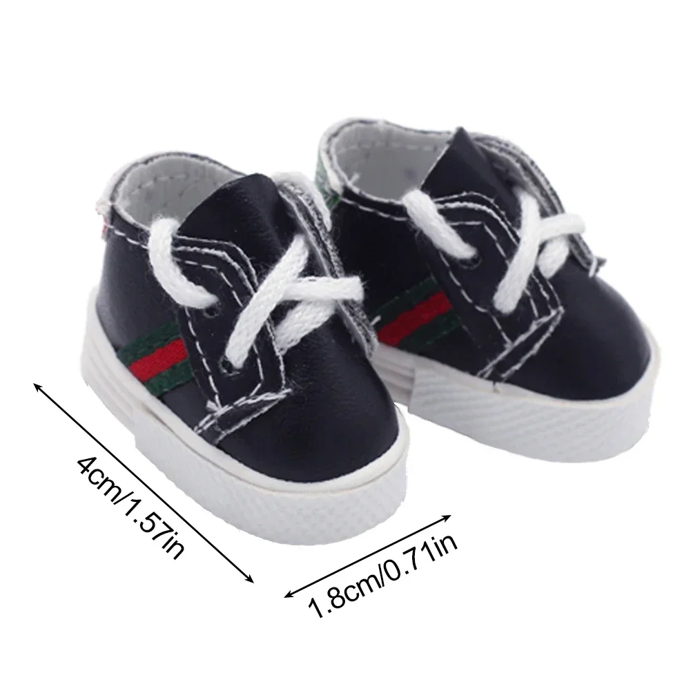 For Labubu Dolls Sports Shoes 4x1.8cm Multiple Styles DIY for Labubu Doll Leather Cloth Shoes Replacement Dolls Accessories