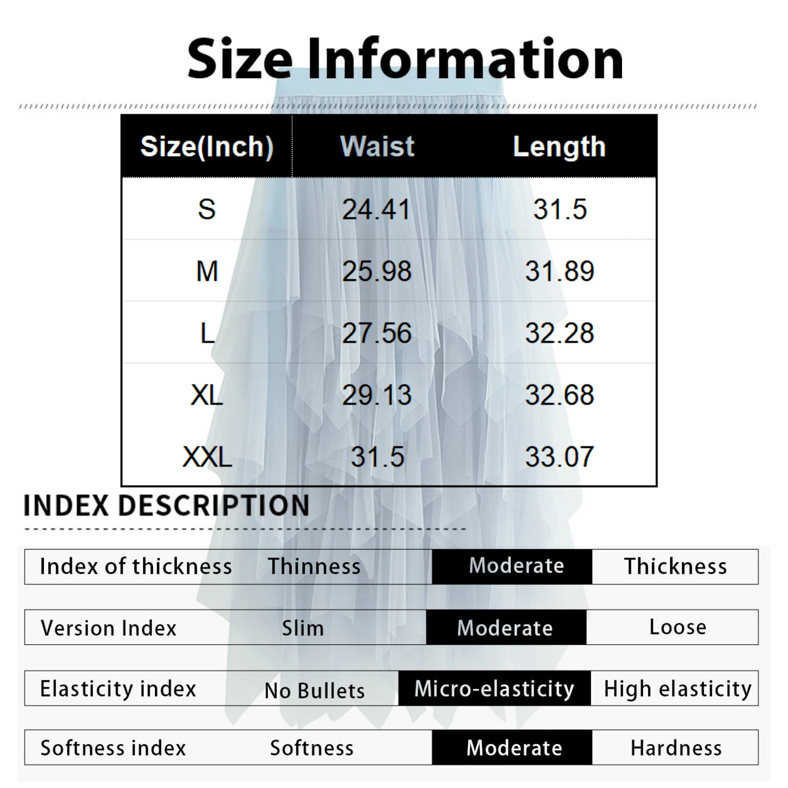 กระโปรงตาข่ายทรงไม่สมมาตร ความยาวปานกลาง กระโปรงไหมพรม เอวสูง กระโปรงอเนกประสงค์ กระโปรงครึ่งตัวสำหรับผู้หญิงช่วงฤดูใบไม้ผลิและฤดูใบไม้ร่วง