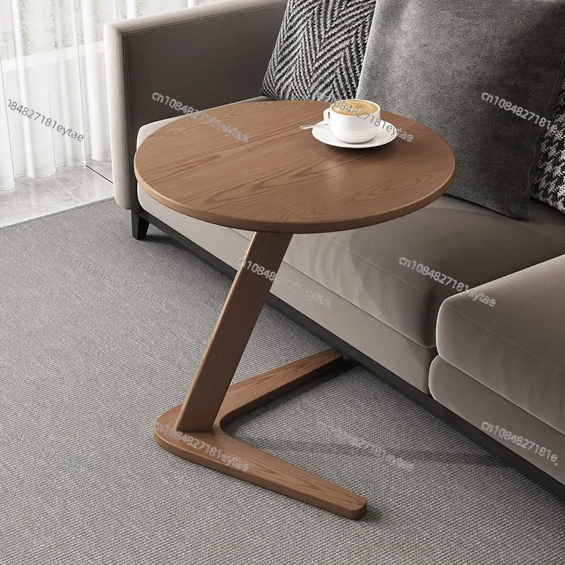 

Oak Triangle Support Side Table Heavy Duty C Shaped Sofa Trending Balcony Coffee Table Bedroom Nightstand