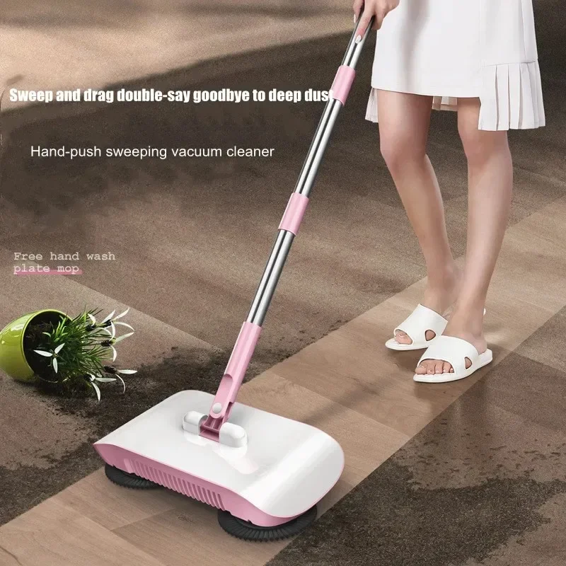 Broom Hand Push Vacuum Cleaner Floor Home Kitchen Sweeper Mop Sweeping Machine Magic Handle Household Lazy Dropshipping Carpet