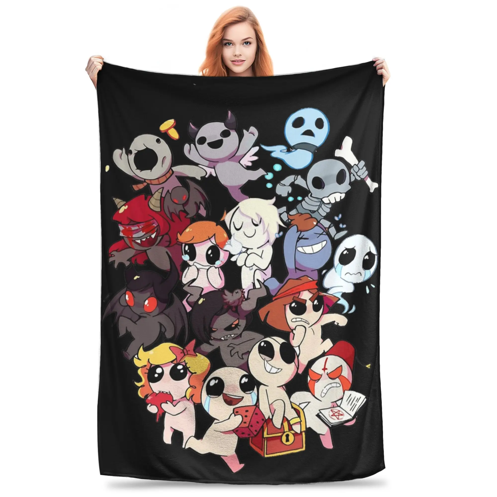 

The Binding Of Isaac Video Game Blanket Fleece Throw Blanket Bed Sofa Printed Lightweight Bedspreads,