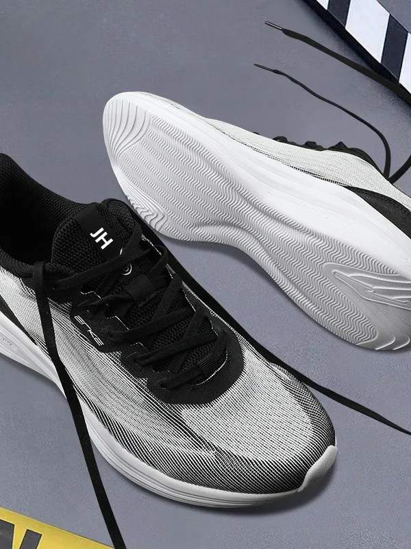 erke-men's-running-shoes-breathable-mesh-lightweight-shock-absorption-sports-sneakers-black-white-summer-new-arrival