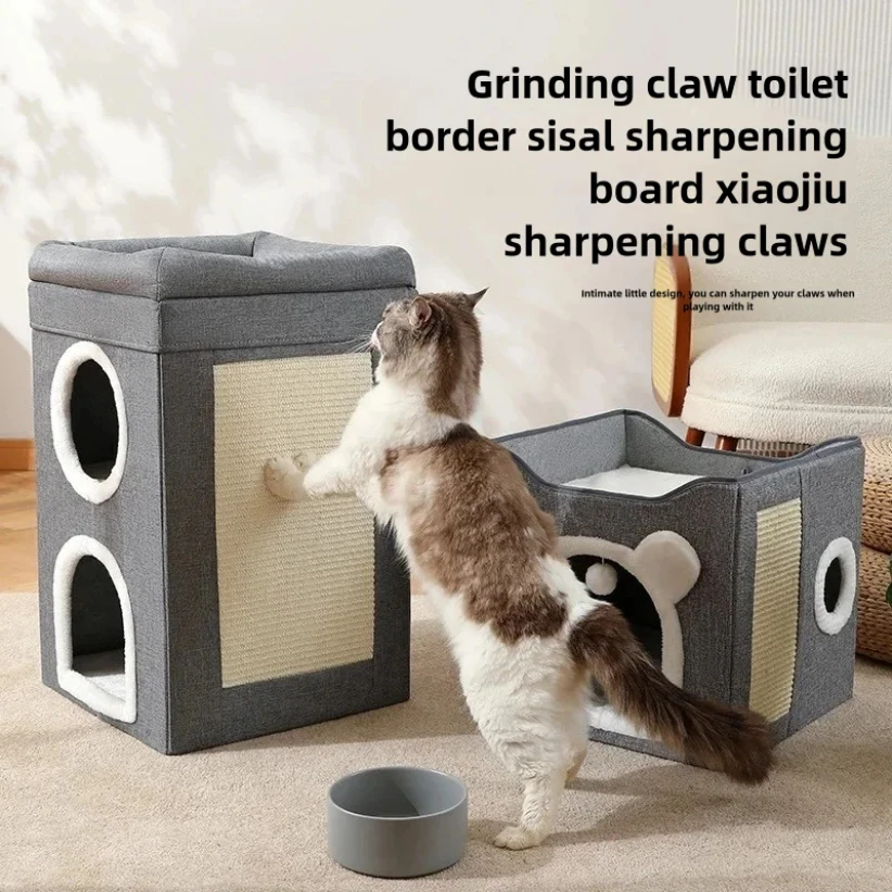 

Cat nest is warm in winter, foldable, fully enclosed, multi-layered, suitable for all seasons, large size, removable and washabl