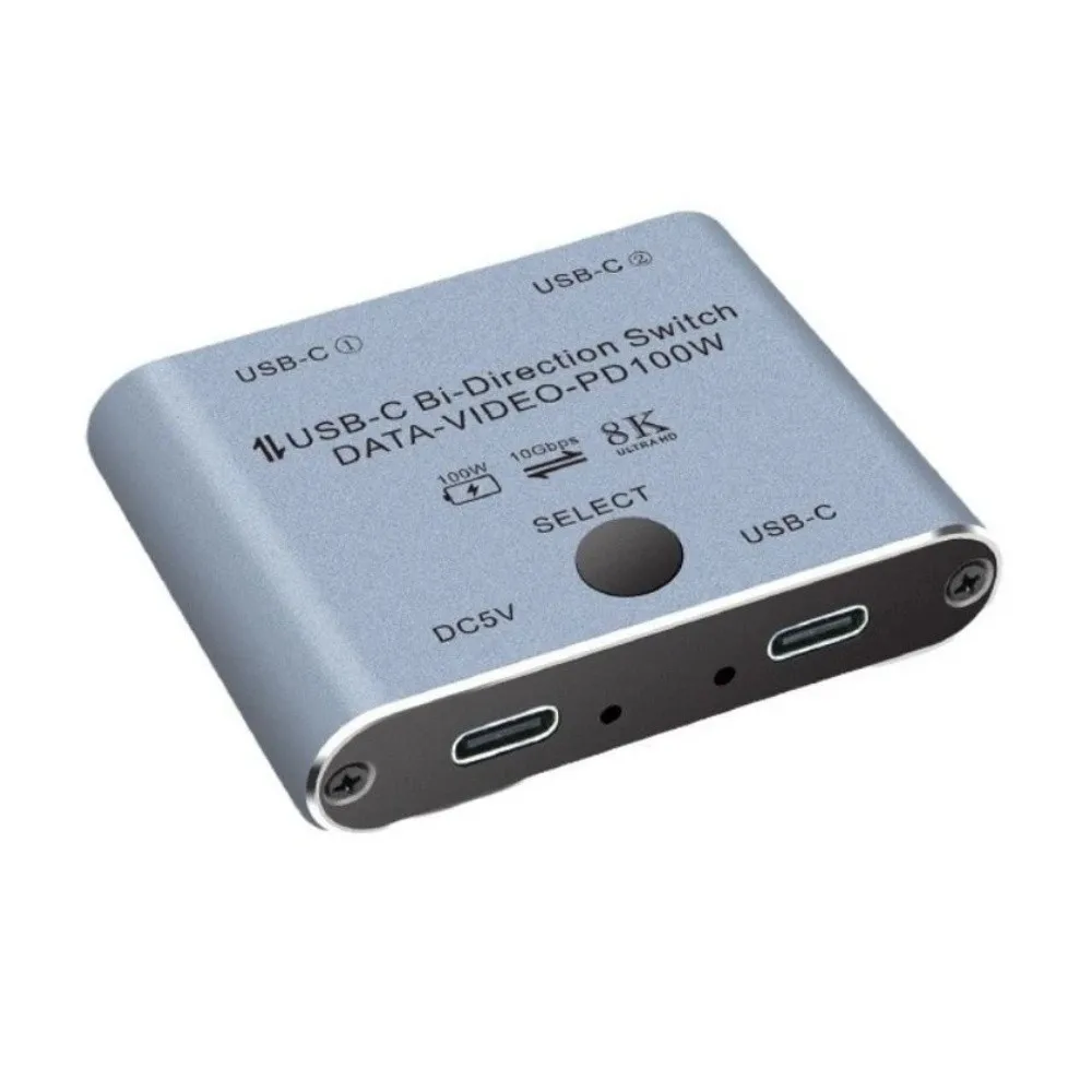 8k@60hz-usb-c-スプリッター、100wの電力供給、10gbpsのデータ転送速度、usb-c-kvmスイッチ、2入力1出力、3つのtype-cポート、hd-kvmスイッチ。