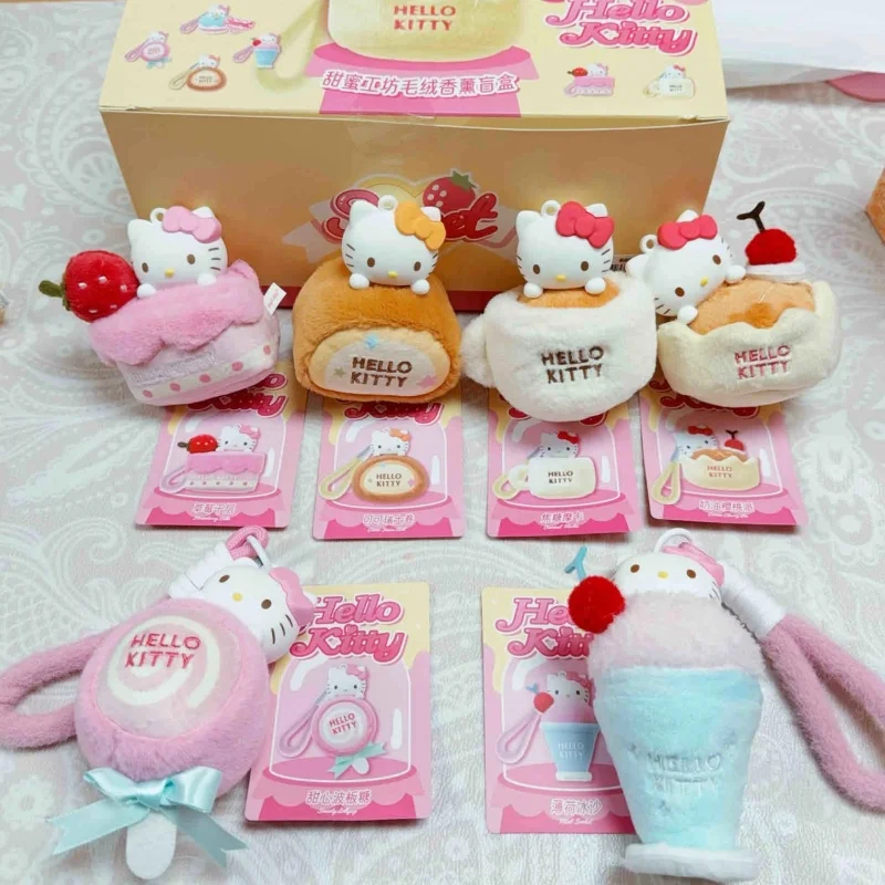 

Cute Hello Kitty Sweet Workshop Series Plush Aromatherapy Trendy Play Blind Box Bag Pendant Decoration Birthday Gifts Toys