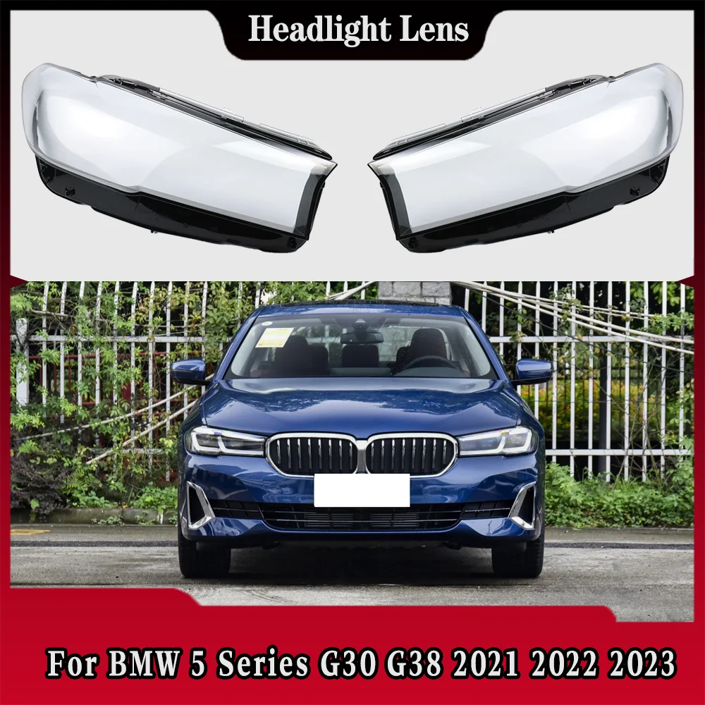 

Для BMW 5 серии G30 G38 2021 2022 2023, абажур передней фары автомобиля, прозрачный абажур, крышка объектива из плексигласа