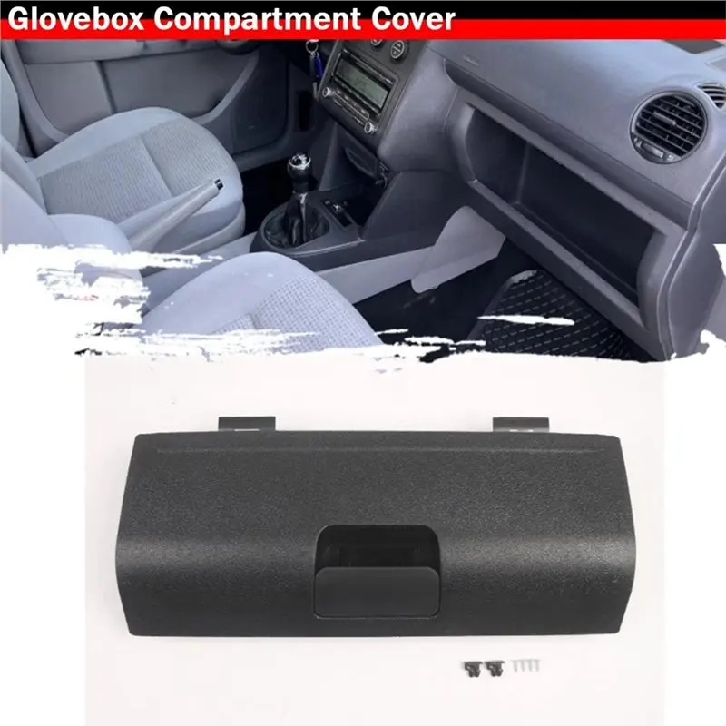 A95E-For VW Caddy Glove Box Lock Lid Flap Glovebox Cover 2K1 03-10 Black Part No 2K1857122