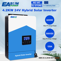 EASUN Hybrid Solar Inverter 4.2KW Off Grid Pure Sine Wave MPPT inversor 24V 220V 100A Solar Charger for Photovoltaic PV 500VDC