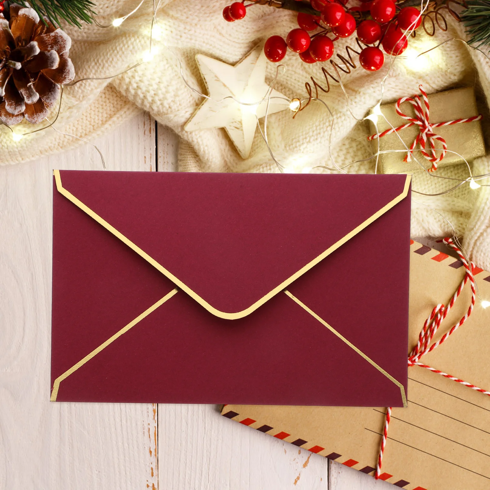 50Pcs Portable Invitation Envelopes Multi-Function Wedding Cards Elegant Party Accessory Supplies Envelopes Party Supply