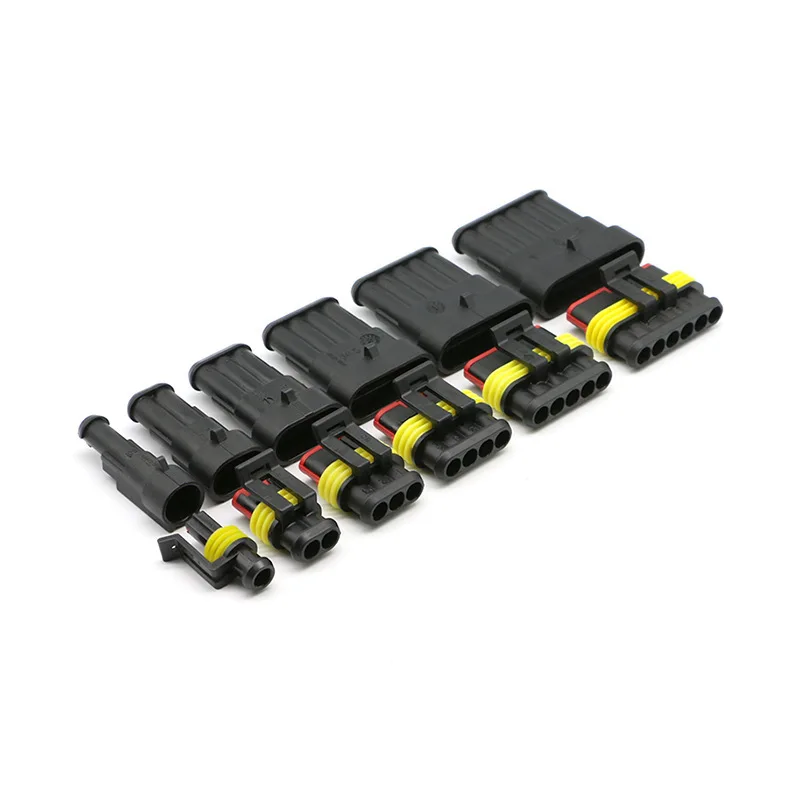 1.5 Automotive Waterproof Connector Car Modification 1 2 3 4 5 6 Plug male Socket Wiring Terminal 282080-1 1P 2P 3P 4P 5P 6Pin