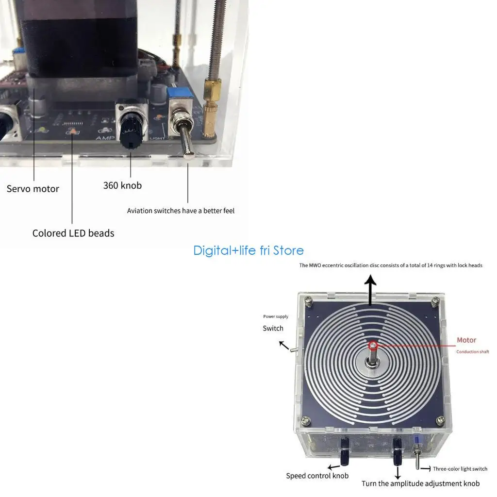 E06D Golden Ratio Oscillation Plate with Auto Spin Motor Technology Energy Conversion System for Environmental Balance