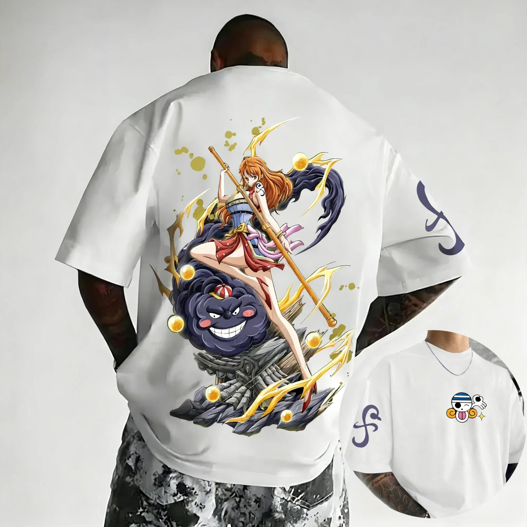 

2026 Summer New Arrivals One Piece Collaboration T-Shirt 100% Cotton Kid’s Tees Outdoor Training and Fitness Men's Sportswear