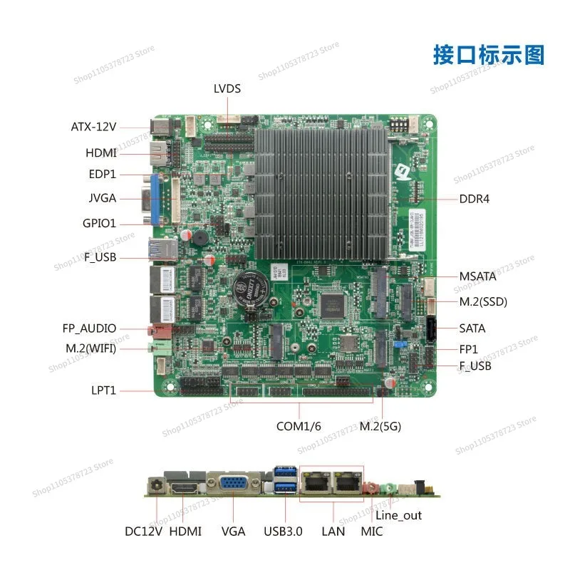 For J6412 Fanless Mini ITX Main Board