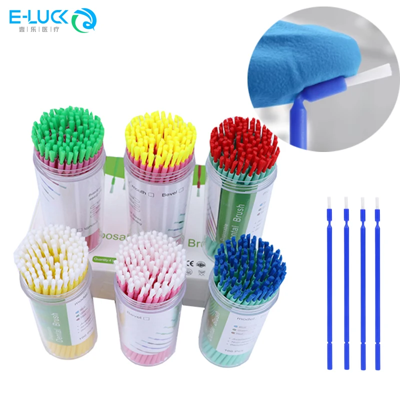 Dental Micro Applicators Brushes Bendable Long Micro Brush Teeth Whitening Applicator Brushes Extension Tool Disposable Material