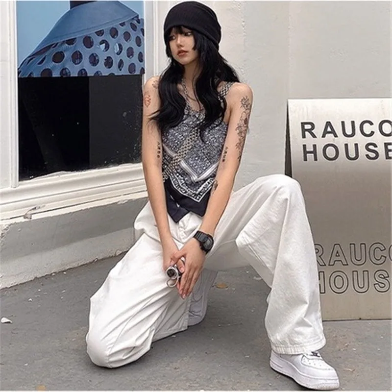 Solid Women's Clothing New Loose Fit Slim Straight Leg Versatile Wide Leg Casual Long Pants Trendy Minimalist Stylish