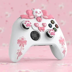 PlayVital Cute Silicone Case Cover for Xbox Series X & S Controller (Xbox Core Wireless Controller) - Sweetheart Kitty Series