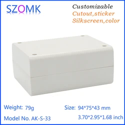 1Piece top sales plastic electronics project box 94*75*44mm instrument enclosure outlet enclosures switch case plastic housing