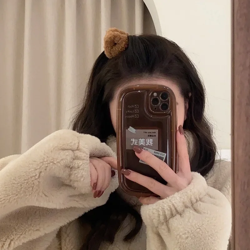 Plush Cat Ears Hair Clips For Women Girls Lamb Cashmere Hairpin Forehead Bangs Clip Fluffy Children New Winter Hair Accessories