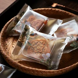 100pcs Mooncake Bags Mid-autumn Festival New Years Party Supplies Handmade Baked Pastry Snack Cookie Sweets Packaging Pouches