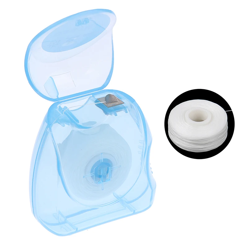 Fil dentaire portable pour soins bucco-dentaires avec boîte, nettoyant pour dents, fournitures d'hygiène de santé pratiques, 50m