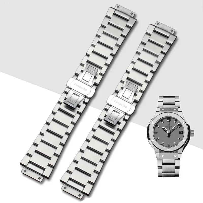 Watchband for HUBLOT BIG BANG Solid Stainless Steel 27mm*19mm Men's Watch Strap Chain Watch Bracelet wristband