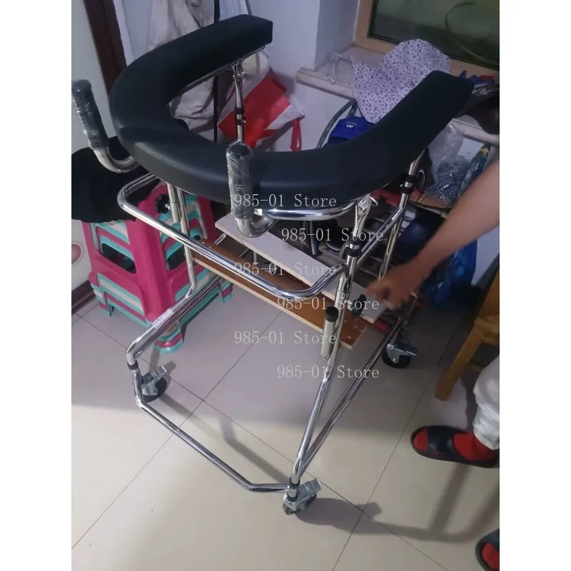 Rehabilitation Arm Training Walker Four-Legged Armrest Frame Disabled Mobility Aids Chair Adult Crutches