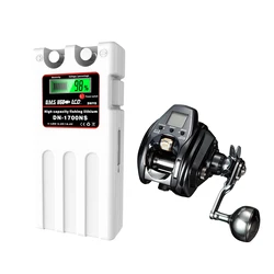 12V Lithium Battery Large Capacity for Deep Sea Electric Fishing Reels Boat Power with Bag Straps and 1A Charger