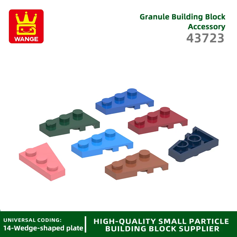 Wange 156Pcs/lot 43723 2x3 Left Wedge Plate Building Blocks MOC Accessories Compatible With Bricks Children Toys Gift Box