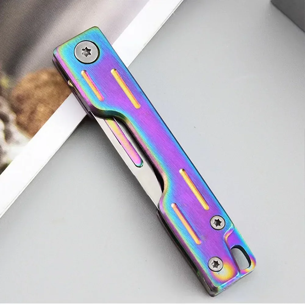 Machinery Folding Knife Stainless Steel Scalpel Medical Folding Knife EDC Unpacking Pocket Knife with 10pcs Replaceable Blades