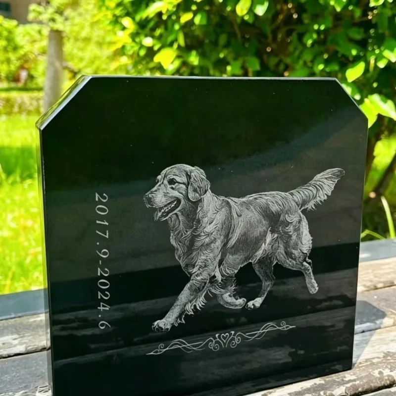 tomb stones Natural Granite cat and Dog Pet Tombstone Modern Design Customized Commemorative Sculpture Stone Monument
