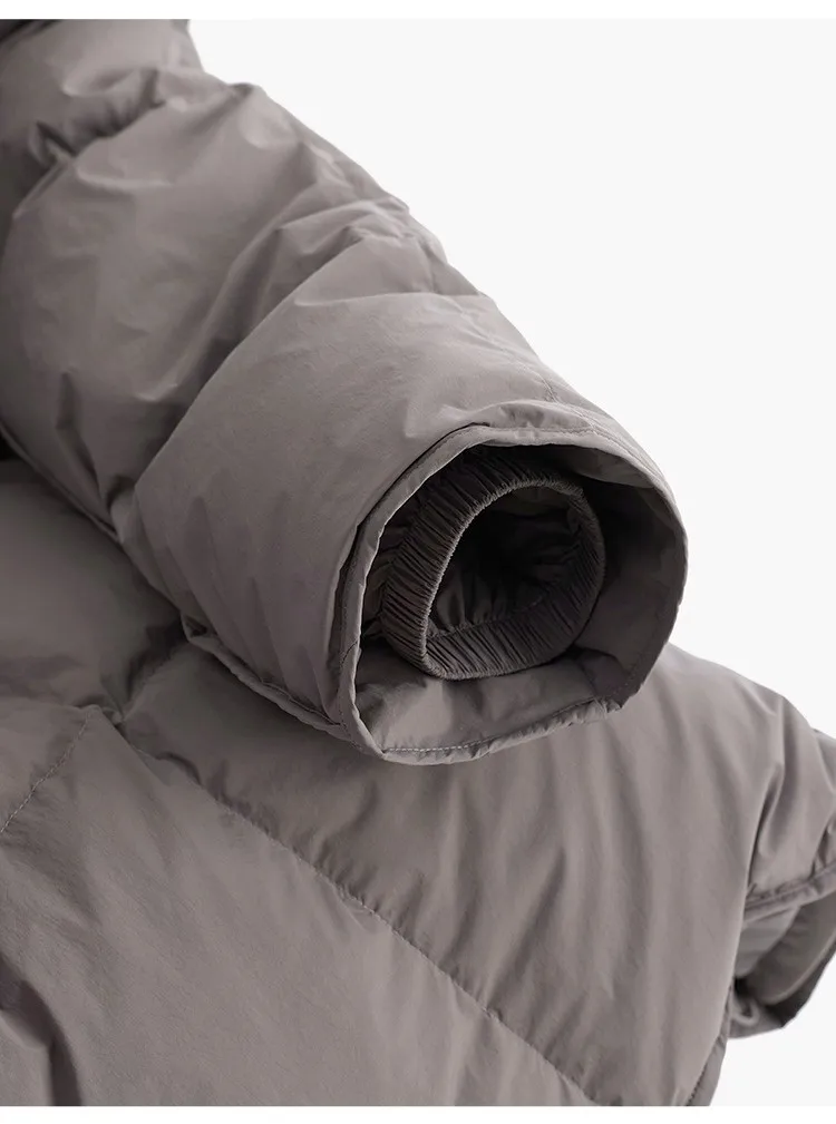 Women's Mid-Length Oversized down Jacket with Stand Collar, Warm Oversized Jacket Filled with White Duck Down, New Winter 2025 Model