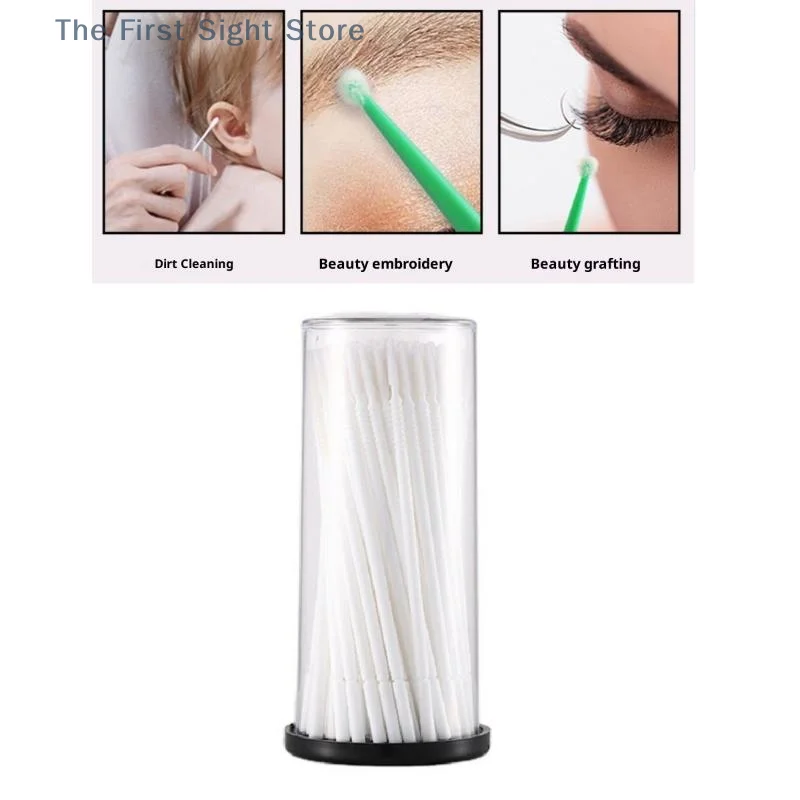 Microswab usa e getta per applicatore micro spazzole da 100 pezzi per strumenti per la rimozione dell'estensione delle ciglia, mini spazzole per tampone di cotone per il trucco