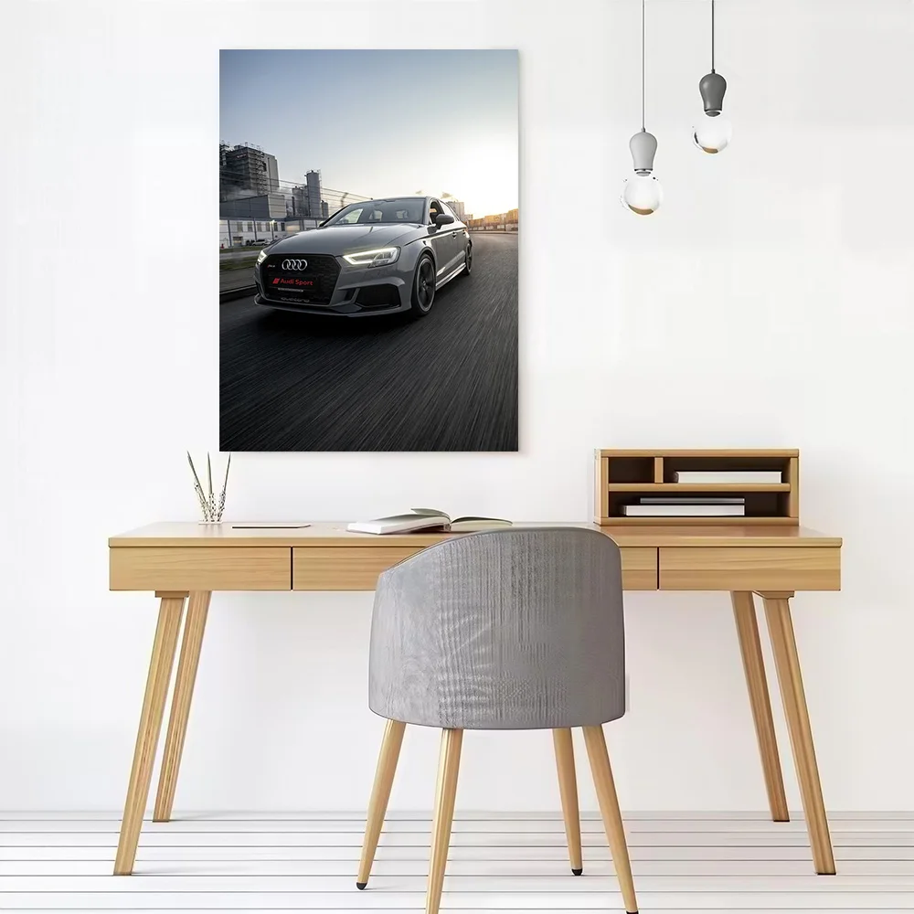 German Car RS3 Sedan Printed Canvas Poster Custom Pictures Wall Art Canvas Painting for Interior Decoration Decorative Paintings