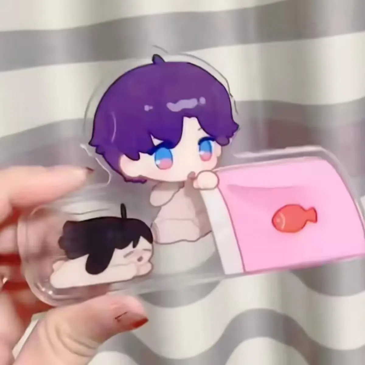 

new "Love and Deep Space" all-staff acrylic rocking card stand, a funny table decoration under the covers, is a gift for friends