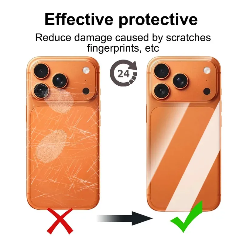 Protector de Borde Lateral y Trasero para Apple iPhone 17 16 Pro Max 17 Air 17Pro, Película de Hidrogel TPU Suave HD con Autorreparación de Rayones 3